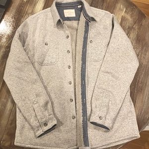 Warm Grey Button Up Sweater